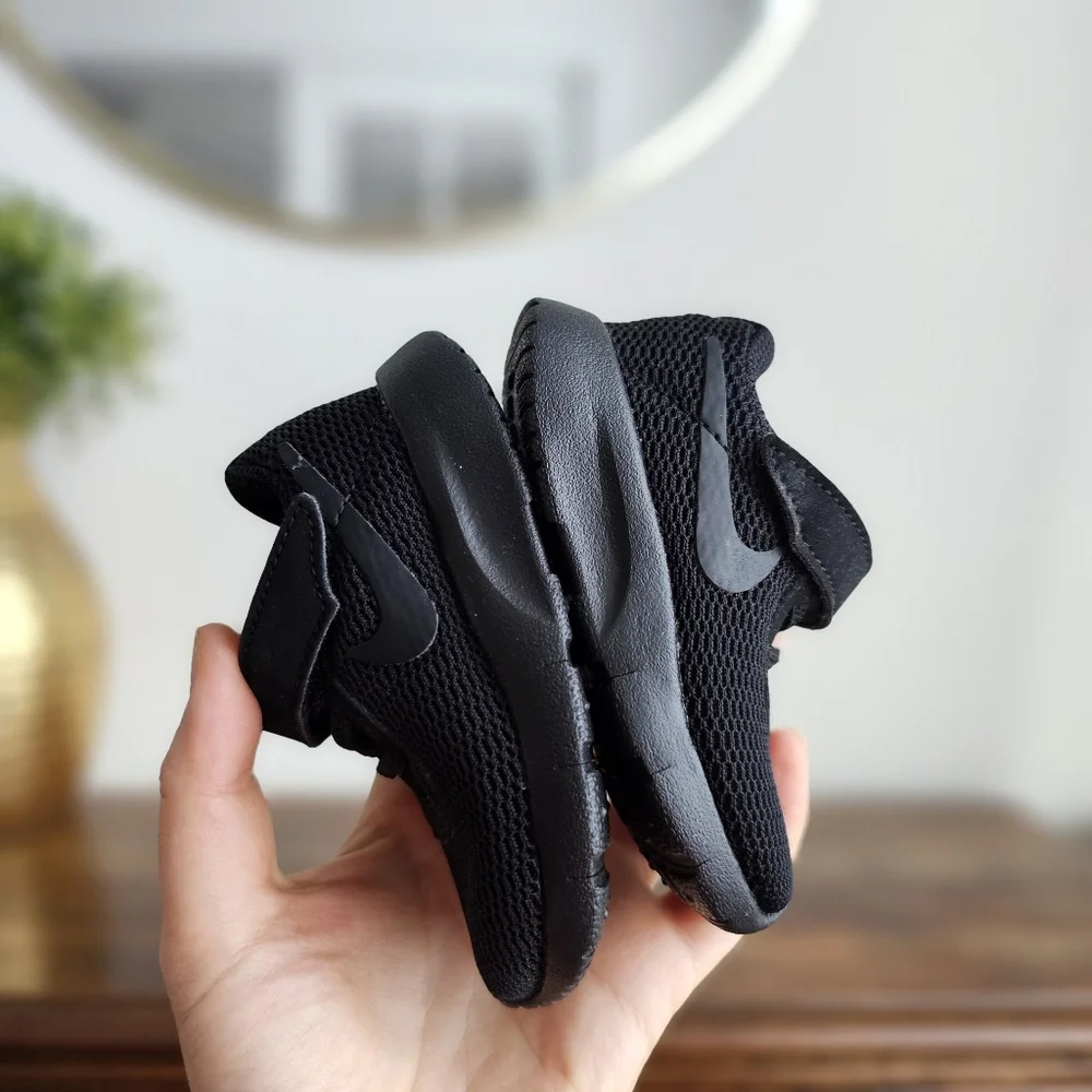 Nike Tanjun TDV Baby Toddler Sneakers – Black | Size 4C | Hook & Loop - Picture 3 of 11